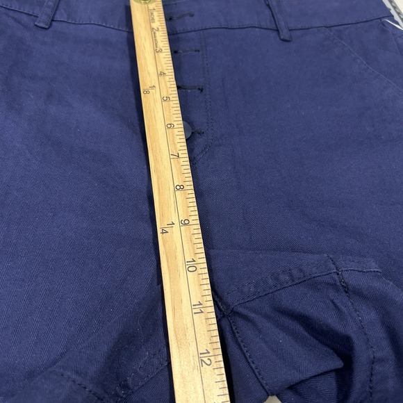 Old Navy Shorts Women Size 10 Blue High waisted Exposed Button Fly Summer New - Picture 7 of 9